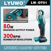Coupe-tapis sans fil LYUWO, outil de découpe de tapis électrique, lame rotative manuelle pour l'installation de tapis, la découpe de sols, les travaux de bricolage
