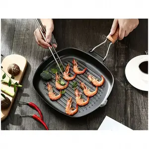 Set emaye dökme demir kızartma mutfak mermer tencere 28Cm alüminyum Wok Cookwar bakır Skillets kızartma kaplama mor yapışmaz tava