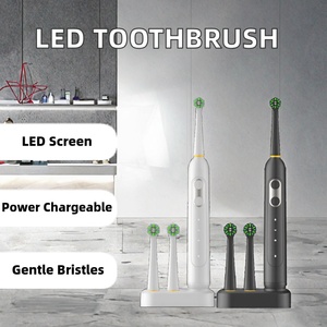 Cepillo de Dientes Eléctrico Impermeable OEM con 3 Modos de Rotación, Pantalla LED, Cerdas Suaves, Recargable y Plegable para Uso Comercial - Product Image 2