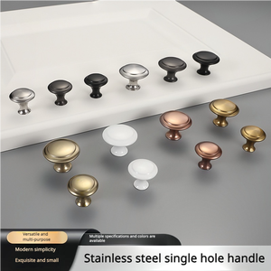 Mini <strong>Knob</strong> Cabinet <strong>Handles</strong> Stainless Steel Drawer Hand Pulls Replacement Furniture Door Hardware Black Silver DIY <strong>Knobs</strong> - Product Image 2