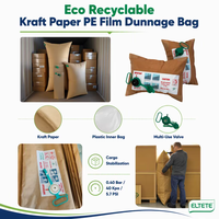 Stabilisateur de conteneur à pression de service de 0,2 bar, sac de calage en papier kraft recyclable et réutilisable, solution de stockage d'air pour conteneur