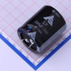 ตัวเก็บประจุแบบอิเล็กโทรไลต์อะลูมิเนียมชนิด Snap-in รุ่น LPG331M35040FVA แบบ Through-hole (THT) ขนาด D35xL40 มม. 330uF 20% 400V 35 มม. - Product Image 1