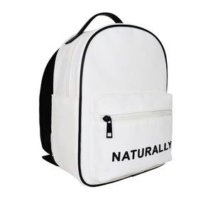 กระเป๋าเป้ผ้าแคนวาสสีขาวรีไซเคิลพิมพ์ลายตามสั่ง กระเป๋าโลโก้โรงเรียนรักษ์โลก รับผลิตแบบ OEM กระเป๋าแบรนด์ส่วนตัว กระเป๋าเป้เด็ก - Product Image 5