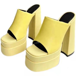 Zapatos Casuales de Verano para Mujer, Sandalias con Plataforma y Tacón Alto Cuadrado, Talla 10.5 - Product Image 6
