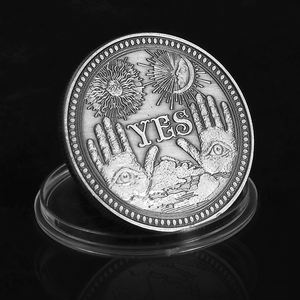 Moneda Conmemorativa Personalizada de Estilo Gótico con Respuesta Sí o No, Moneda de Desafío Antigua Doble para Predicciones y Decisiones, Recuerdo Coleccionable, Regalo - Product Image 6