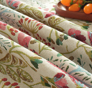 <span class=keywords><strong>Nappe</strong></span> rectangulaire DaiRui en <span class=keywords><strong>jacquard</strong></span> floral vintage avec bordure en dentelle crochetée à la main, style campagne française, pour 6 à 8 personnes - Product Image 3