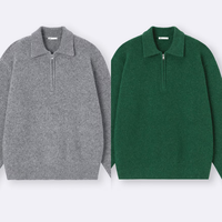 Pull à demi-zip en tricot doux et confortable, non irritant. Pull pour homme