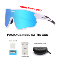 Lunettes de soleil polarisées une pièce TR90 oversize pour cyclisme lunettes de soleil UV400 vente en gros de lunettes de sport coupe-vent unisexe pour hommes et femmes