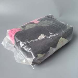 Trapos de algodón 100% reciclados de colores mixtos, tipo forro polar, para limpieza industrial. - Product Image 1