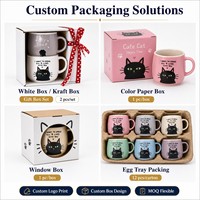 Fournisseur en gros de tasses en céramique mignonnes verres en porcelaine avec motifs de chat et textes d'amour de maman cadeau classique de fête des mères verres