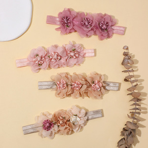 Bande de <span class=keywords><strong>cheveux</strong></span> de fleur de mousseline de soie de bébé de mode européenne colorée nouveaux accessoires de <span class=keywords><strong>cheveux</strong></span> <span class=keywords><strong>pour</strong></span> enfants bande de <span class=keywords><strong>cheveux</strong></span> fine élastique <span class=keywords><strong>pour</strong></span> des bébés - Product Image 3