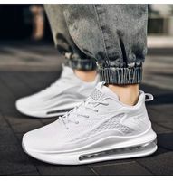 Baskets Originales Grande Taille Légères Homme à Coussin d'Air, Chaussures de Course de Sport Confortables et Tendance