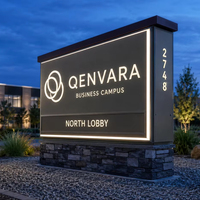 Panneaux publicitaires en acrylique personnalisés, enseignes électroniques 3D personnalisées avec logo LED, enseignes murales extérieures personnalisées avec logo LED