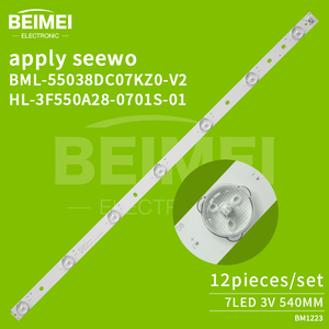 Tira de luz <span class=keywords><strong>Led</strong></span> para TV, tira de retroiluminación de TV, 2 unidades/lote, para Seewo, 7led, 3V, 2 unidades - Product Image 2