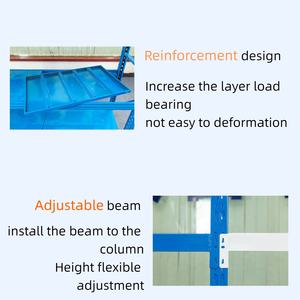 Rak Gudang Baja Gulung Dingin 4 Lapis Grosir Murah dengan Ketahanan Korosi untuk Sistem Rak Penyimpanan Inventaris - Product Image 3