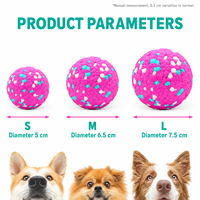 EPTU Balle d'entraînement écologique pour chien, jouet à mâcher couineur pour le nettoyage des dents, résistant aux morsures, pour le jeu de rapport, pour chiens de petite, moyenne et grande taille