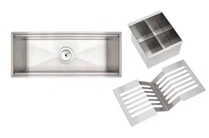 Nouveau design 2026, égouttoir à vaisselle en acier inoxydable 304 satiné brossé, fait main, pour mini-bac à vaisselle ou évier à canalisation humide - Product Image 6