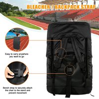 Chaise de camping chauffante à 3 niveaux pour l'extérieur, support de bras réglable, siège de stade chauffant USB pour gradins