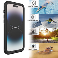 Coque de téléphone anti-eau IP68 pour iPhone 14 15 15 16 17 Pro Max couverture arrière complète avec matériau PC de capacité étanche de 15m