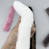 Accessoires décoratifs de garniture en fausse fourrure de lapin de Noël cordon de bord roulant pour housse d'oreiller de canapé