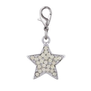 จี้รูปดาวชุบเงินประดับคริสตัลใสสำหรับทำเครื่องประดับ - Product Image 1