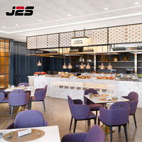 J2S Op Maat Gemaakt Luxe Contractproject Turnkey Hotel Restaurant Ontwerp Alles-in-één Oplossing Commerciële Tafel- en Stoelenset