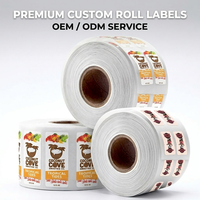 Etiquetas Personalizadas Impermeables para Botellas de Agua de Coco, Rollo de Vinilo para Envasado de Bebidas y Jugos, Etiquetas Adhesivas para Productos de Marca Privada