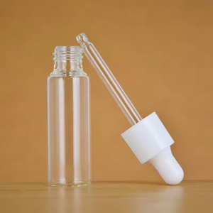 Flacons d'échantillons cosmétiques vides de 7 ml, mini flacons compte-gouttes en verre transparent, flacon d'huile essentielle, flacon de sérum avec <span class=keywords><strong>pipette</strong></span> noire et blanche - Product Image 4