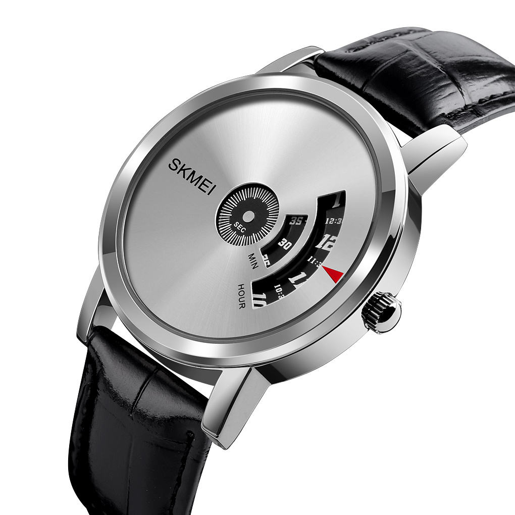 silver/black leather belt