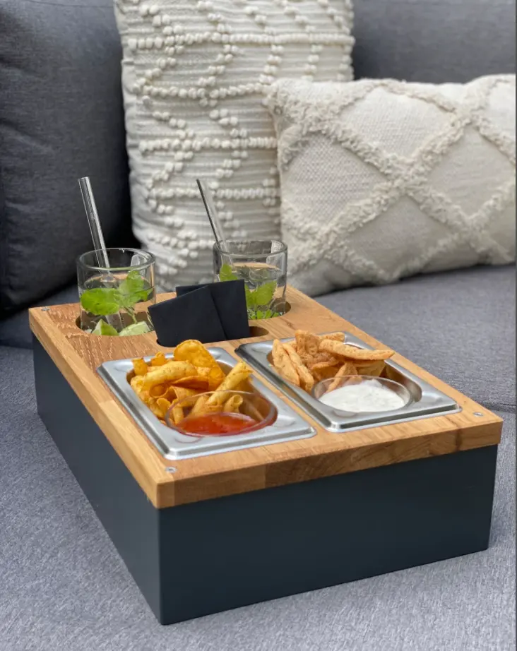 Gratis Monster Snack Kommen Dienblad Caddy Sofa Organizer Couch Console Snack Caddy Couch Cup Houder Lade