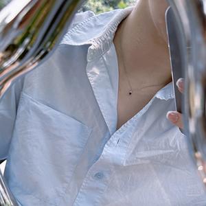 Exquisito Collar de Plata Pura S925 para Mujer, Colgante de Copo de Nieve Azul de Ensueño, Diseño Japonés de Alta Gama, Zirconia, Dulce y Delicado - Product Image 2