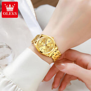   Reloj de Lujo para Mujer, con Diamantes, Marca Personalizada OEM, de Acero, Luminoso, Clásico, Resistente al Agua, de Cuarzo, para Negocios - Product Image 3