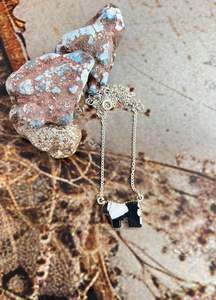 Collier en argent sterling fait main avec un buffle blanc pour femmes, ensemble de colliers en argent - Product Image 4