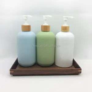 Plastic PE500ml 800ml Bathroom Care Products Packaging Empty Bottles Shower Gel Shampoo Wholesale Customizable