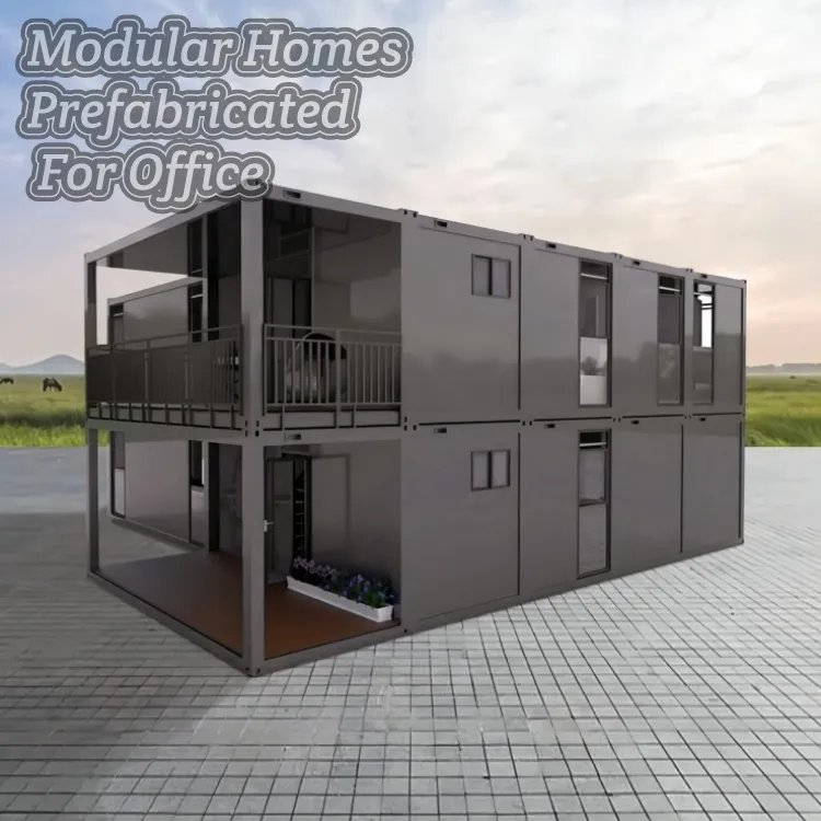 Conteneur de stockage modulaire empilable et détachable, respectueux de l'environnement, longue durée de vie, petites maisons, entrepôt préfabriqué