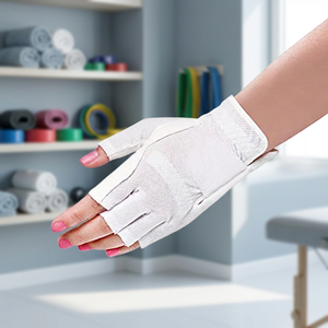 Gants de golf demi-doigts respirants toutes saisons personnalisés pour hommes et femmes, en microfibre avec fermeture auto-agrippante, pour la main gauche/droite, cyclisme - Product Image 2