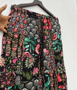 Cotton Patchwork Pants Bohemian <b>Summer</b> Bright Comfy Men and <b>Women</b> Hippie Cargo Loose Jogger Pants - Product Image 4