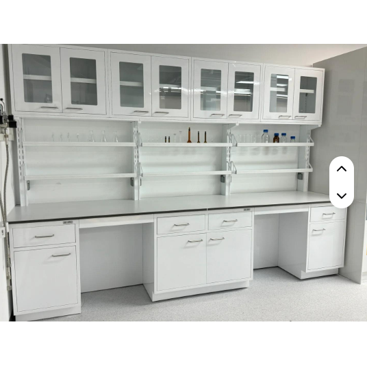 Modular Workstations White Chemistry Laboratory Furniture Metal Lab Work Table Wall Cupboard Lab Schools Hospitals Workshops