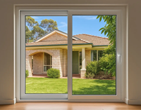 Pintu Sistem Kaca Tempered Ganda Berbahan Aluminium Alloy dengan Thermal Break Anti Air dan Geser, Gaya Postmodern untuk Gudang Anggur/Supermarket