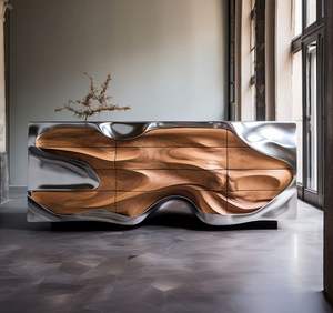 עיצוב מקורי מודרני אור מודרני בעיצוב ייחודי בעיצוב ייחודי עץ אמנות חדשני ארון קצה - Product Image 2