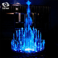 Fuente de Agua Moderna para Jardín Exterior, Boquilla de Acero Inoxidable 304, Bomba Completa, Kit de Luces LED, Tamaño Personalizado