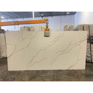 Nuevo Diseño de Losa de Cuarzo con Aspecto de Mármol Artificial Calcuta Calcatta Calacatta para Encimeras de Cocina - Product Image 2