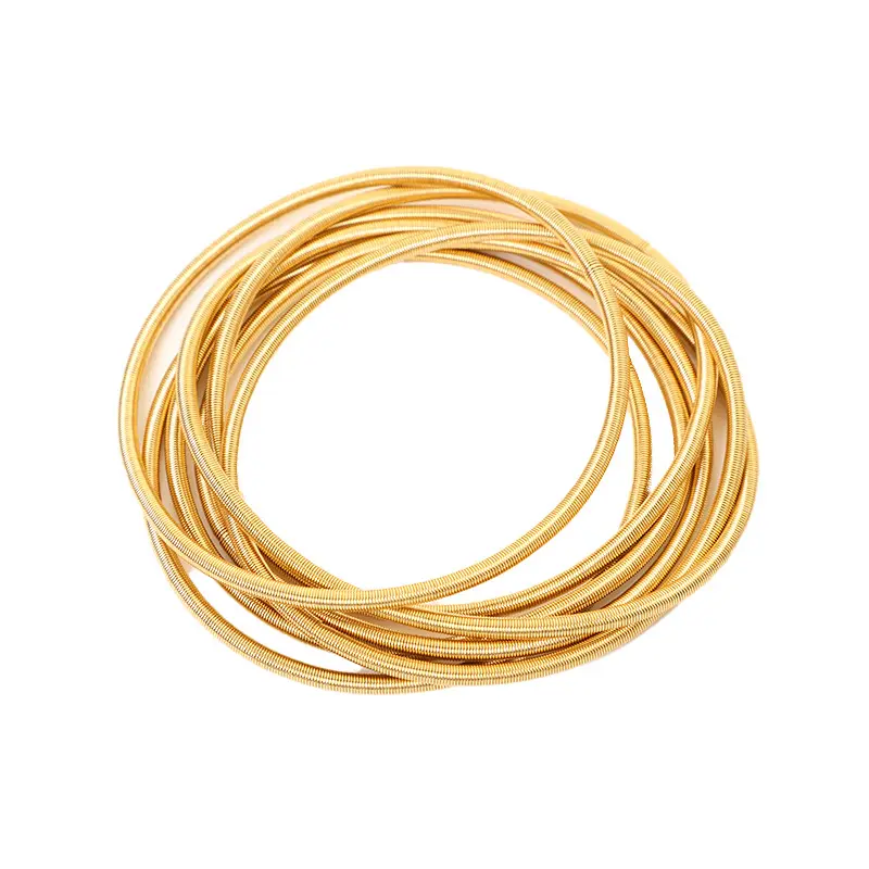 Ucuz fiyat altın genişletilebilir kablo tel bilezik bobin yığını paslanmaz çelik katmanlı bilezik