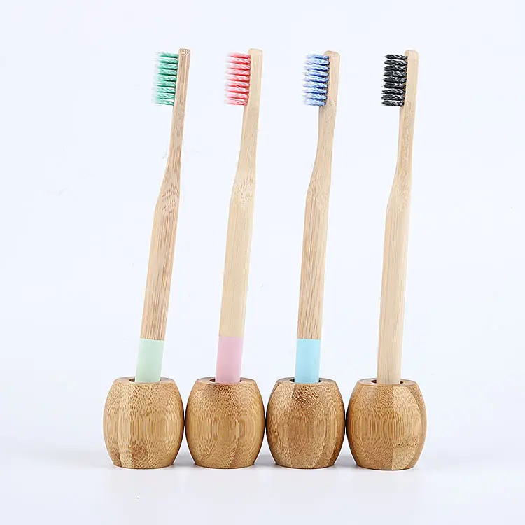 Soft bristle color paint round handle screw bamboo toothbrush Travel Tooth Brush