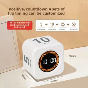 Zwaartekracht Detectie Kubus Mini <span class=keywords><strong>Timer</strong></span> Visuele Oled Display Fitness <span class=keywords><strong>Time</strong></span> Management Leren Tool Android Systeem Flip Leren Ontwerp - Product Image 2
