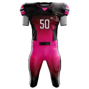 Uniformes de football américain respirants à manches courtes, design personnalisé de haute qualité, vente directe d'usine - Product Image 2