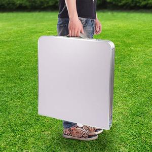 <span class=keywords><strong>Table</strong></span> pliante de jardin bon marché pour le camping en plein air <span class=keywords><strong>Table</strong></span> pliante légère en aluminium avec chaises et trou de parapluie - Product Image 5