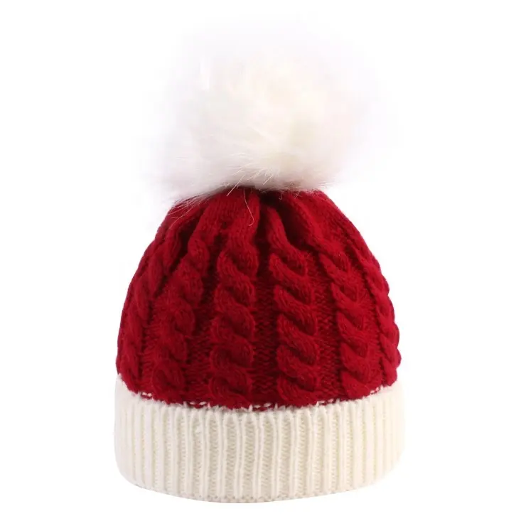 Popular Winter Christmas children's knitted hats cross-border spot warm baby wool hats