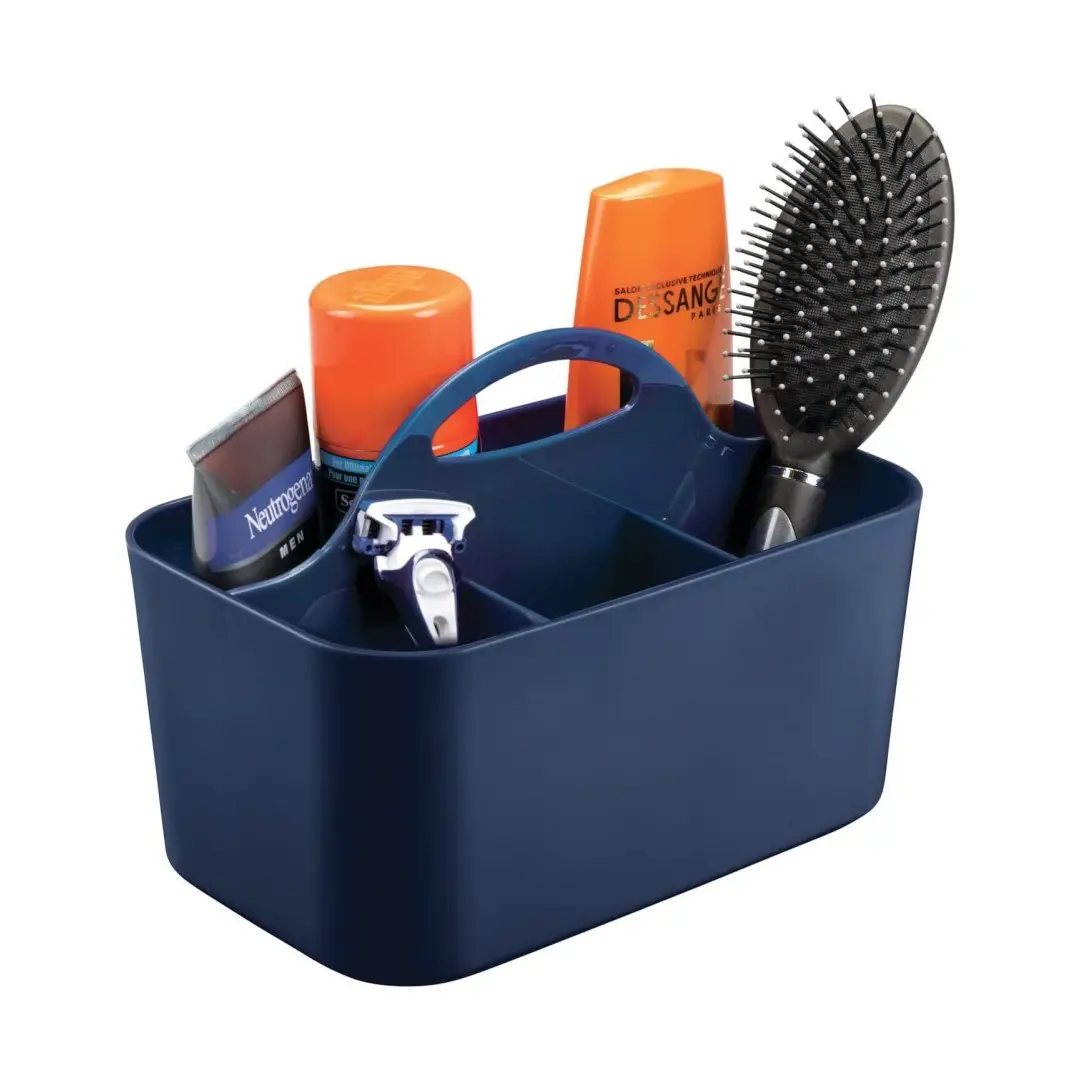 Multifunctionele Kleine Plastic Douchebad Opberg Organizer Caddy Tote Met Handvat Voor Slaapzaal Plank Kast