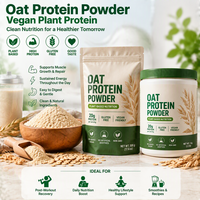 Poudre de Protéine d'Avoine Végétalienne pour Adultes, Croissance Musculaire, Emballage Prêt à la Vente (Sachet, Pot, Boîte) pour Propriétaires de Marques et Distributeurs, Sans Gluten
